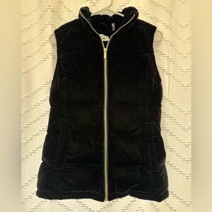 Calvin Klein Black Velvet Quilted Vest